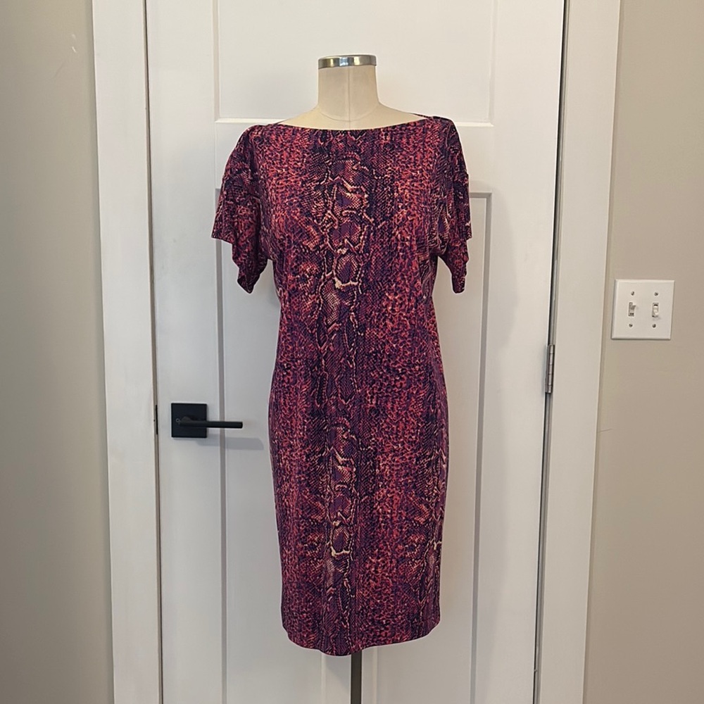 Tory Burch Pink Snake Print Dress